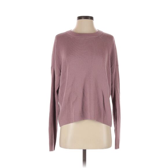 Kit & Ace Lululemon Merino Wool Sweater Oversized Rib Knit Boat Neck Pink Sz S-M - Picture 1 of 3